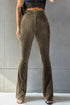 'Ruth' Ribbed High Waist Flare Pants - Celes Fashion